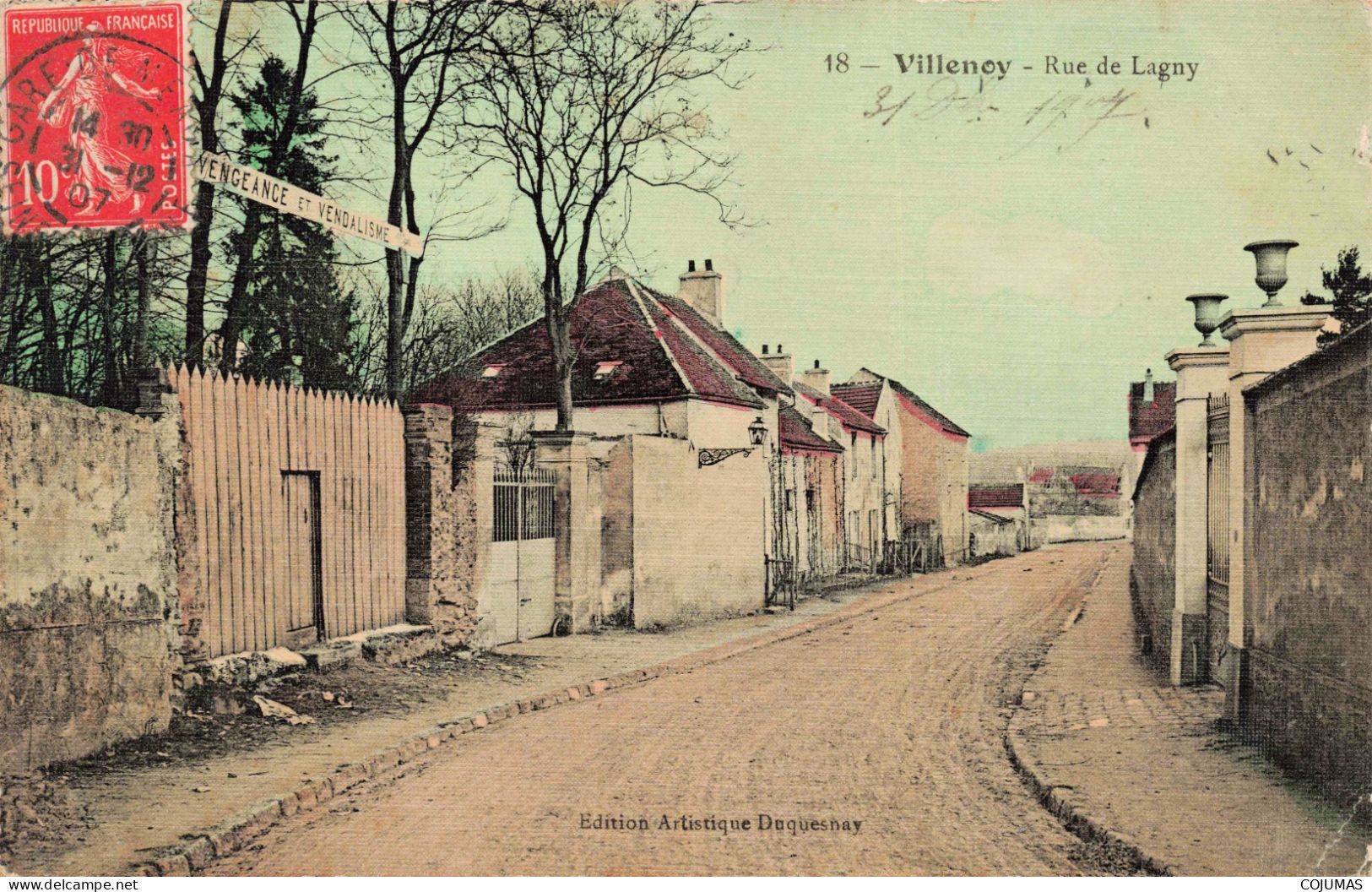 77 - VILLENOY - S17435 - Rue De Lagny - Carte Toilée - L23 - Villenoy