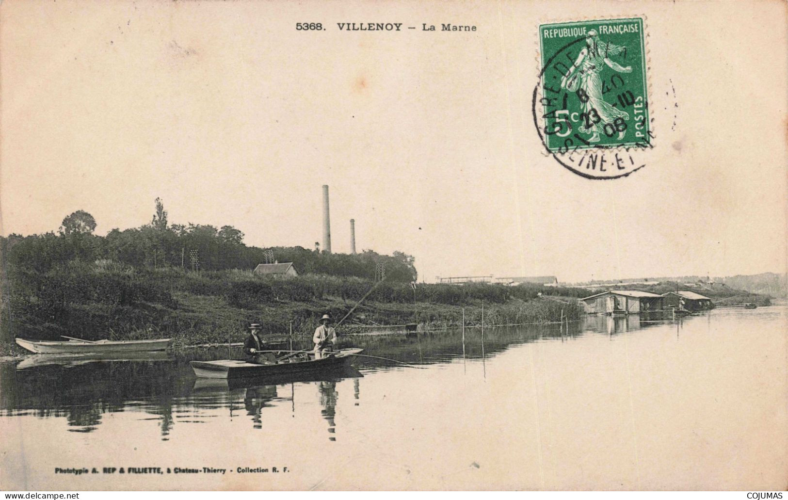 77 - VILLENOY - S17438 - La Marne - Barque - Pêcheurs - L23 - Villenoy