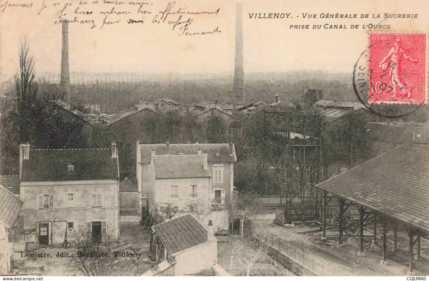 77 - VILLENOY - S17440 - Vue Générale De La Sucrerie Prise Du Canal De L'Ourcq - L23 - Villenoy