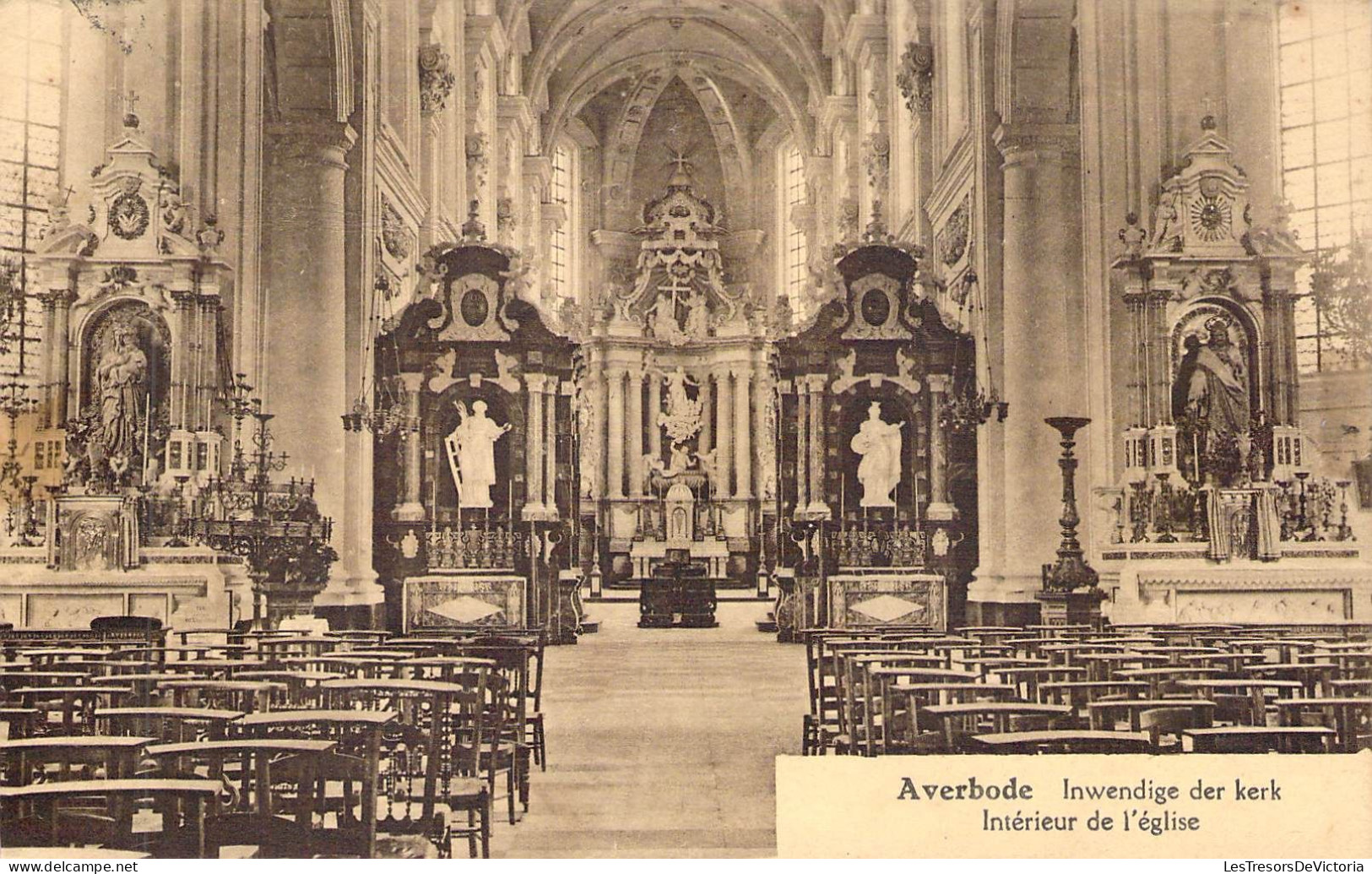 BELGIQUE - AVERBODE - Intérieur De L'église - Carte Postale Ancienne - Sonstige & Ohne Zuordnung