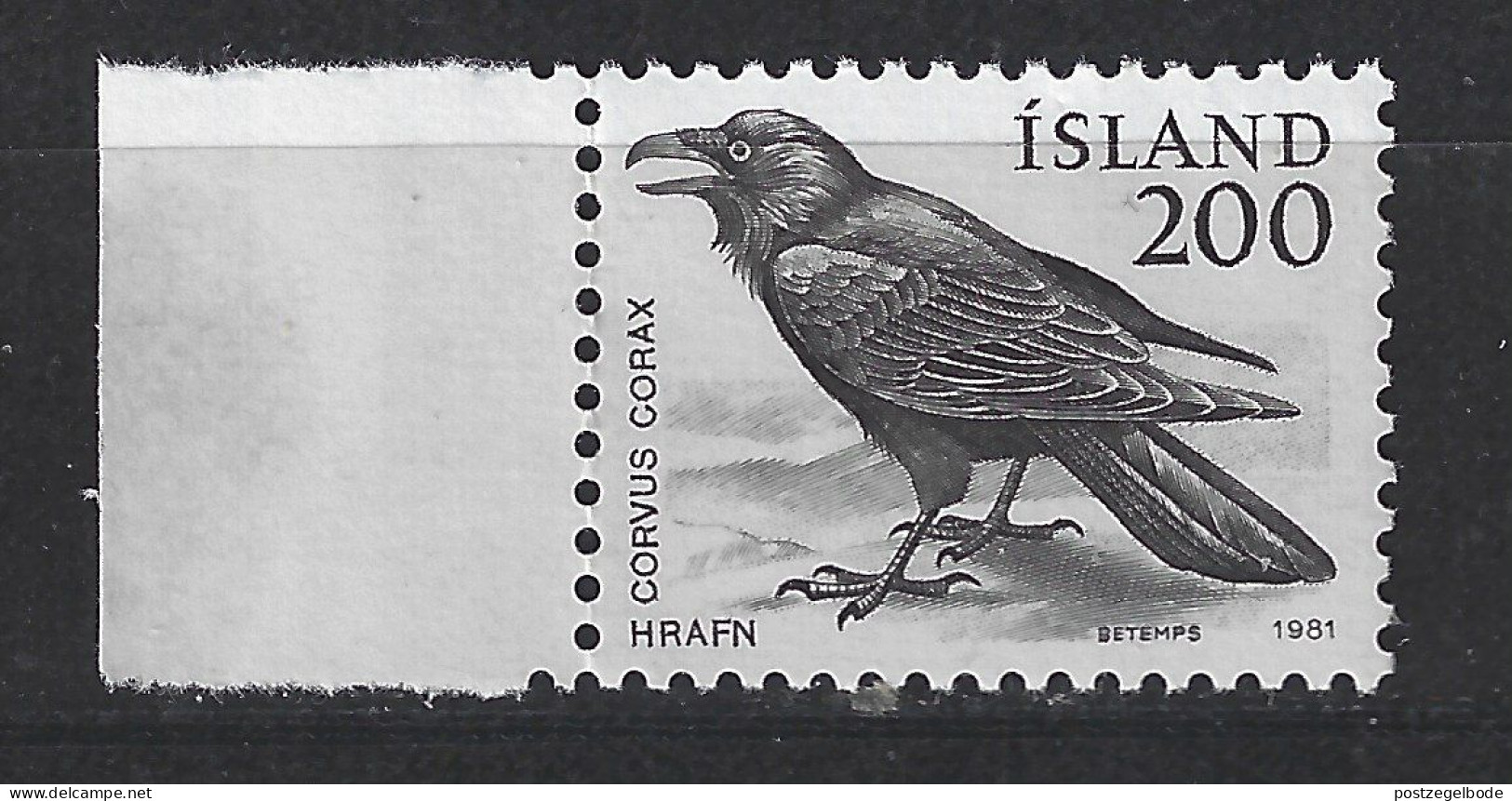 Iceland IJsland MNH ; Kraai Crow Corbeau Cuervo Raaf Raven Vogel Ave Bird Oiseau - Cuckoos & Turacos