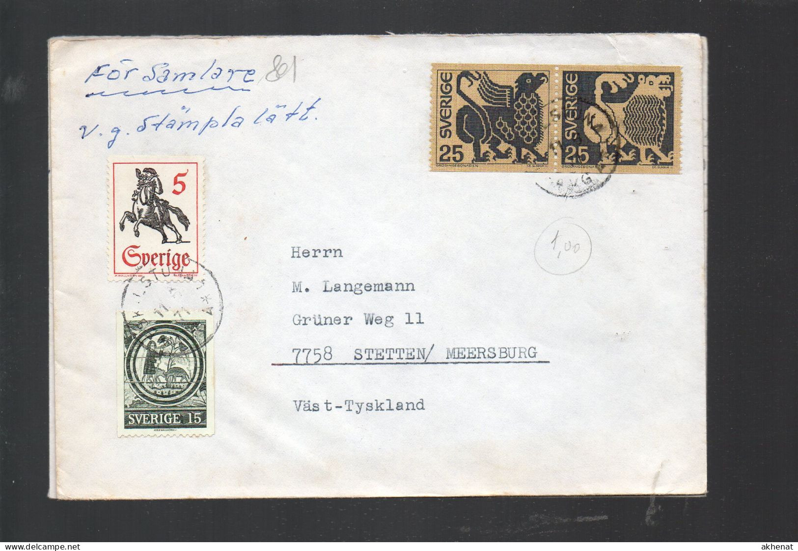 801/500 - SVEZIA , Lettera Del 1971 - Cartas & Documentos