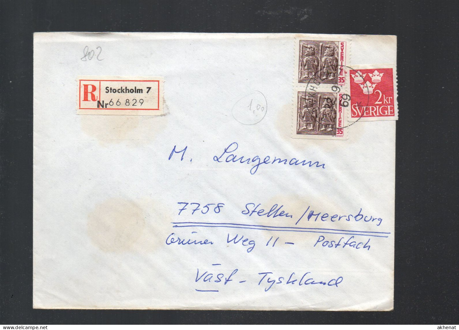 802/500 - SVEZIA , Lettera Del 1969 - Storia Postale