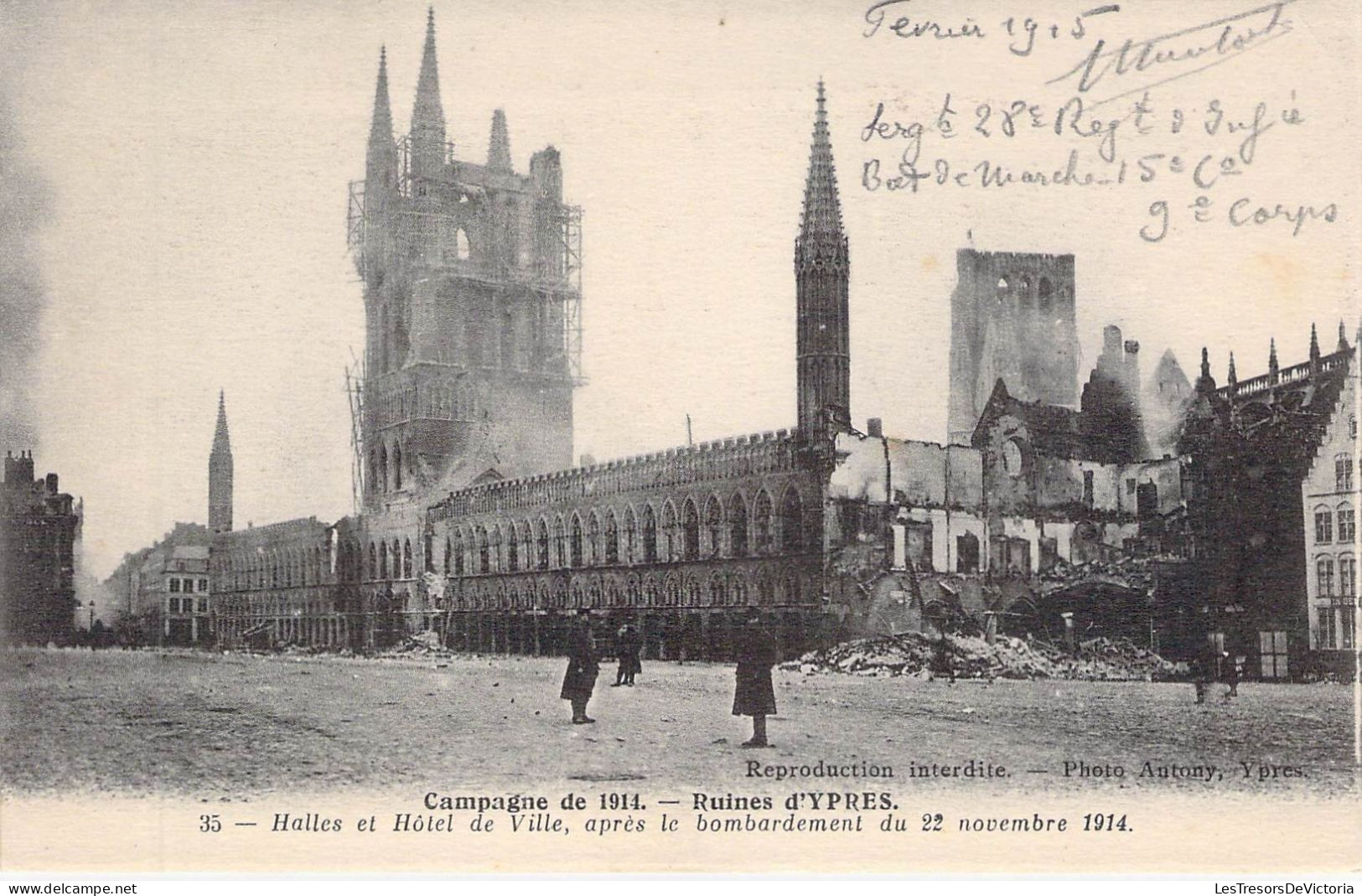 BELGIQUE - YPRES - Campagne De 1914 - Ruines D'YPRES - Carte Postale Ancienne - Otros & Sin Clasificación