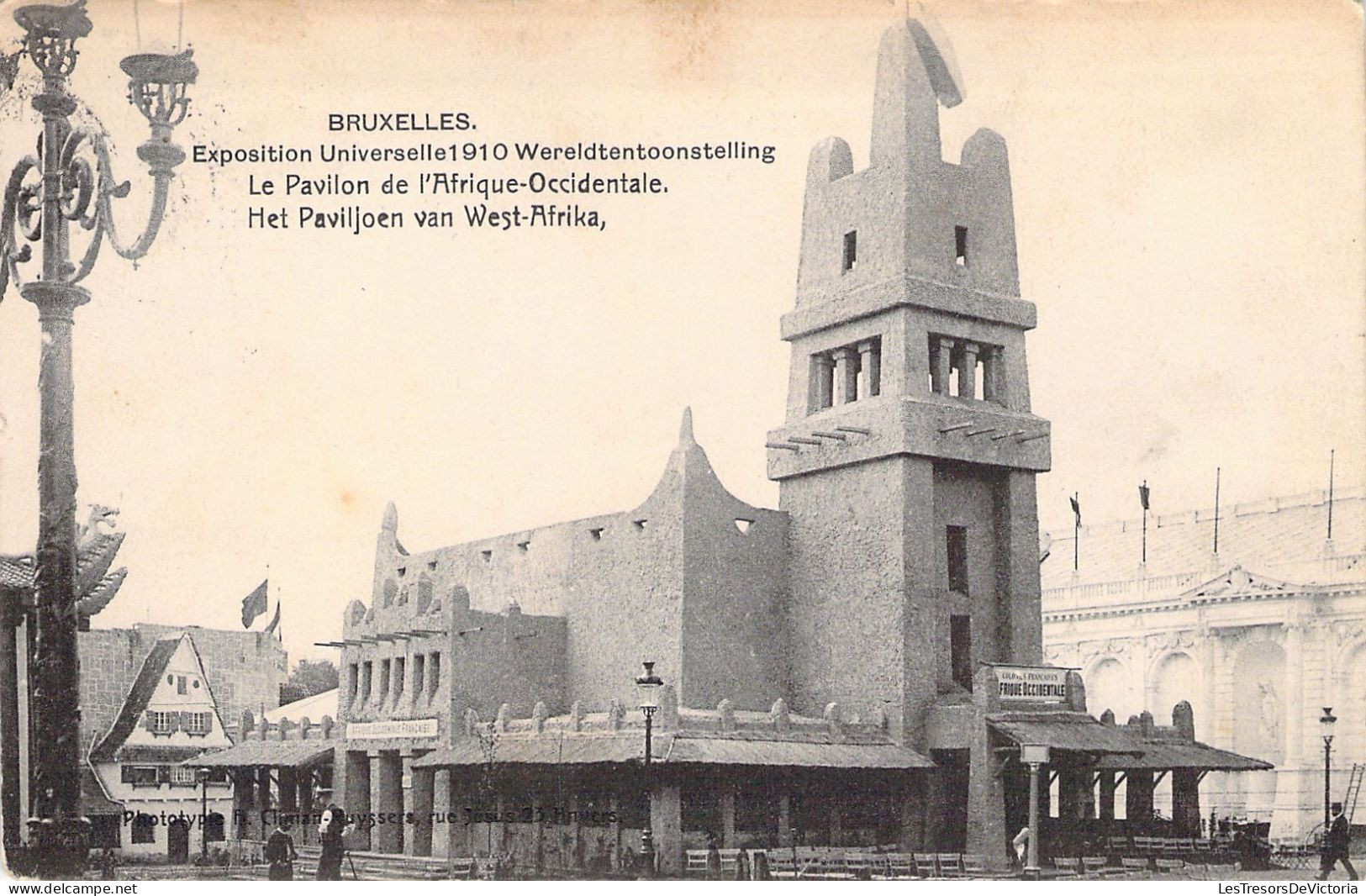 BELGIQUE - BRUXELLES - EXPOSITION UNIVERSELLE 1910 - Pavillon De L'Afrique Occidentale - Carte Postale Ancienne - Universal Exhibitions