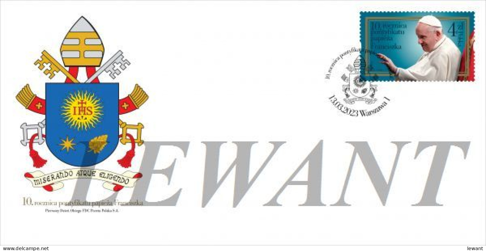 2023.03.13. 10th Anniversary Of The Pontificate Of Pope Francis - FDC - Lettres & Documents