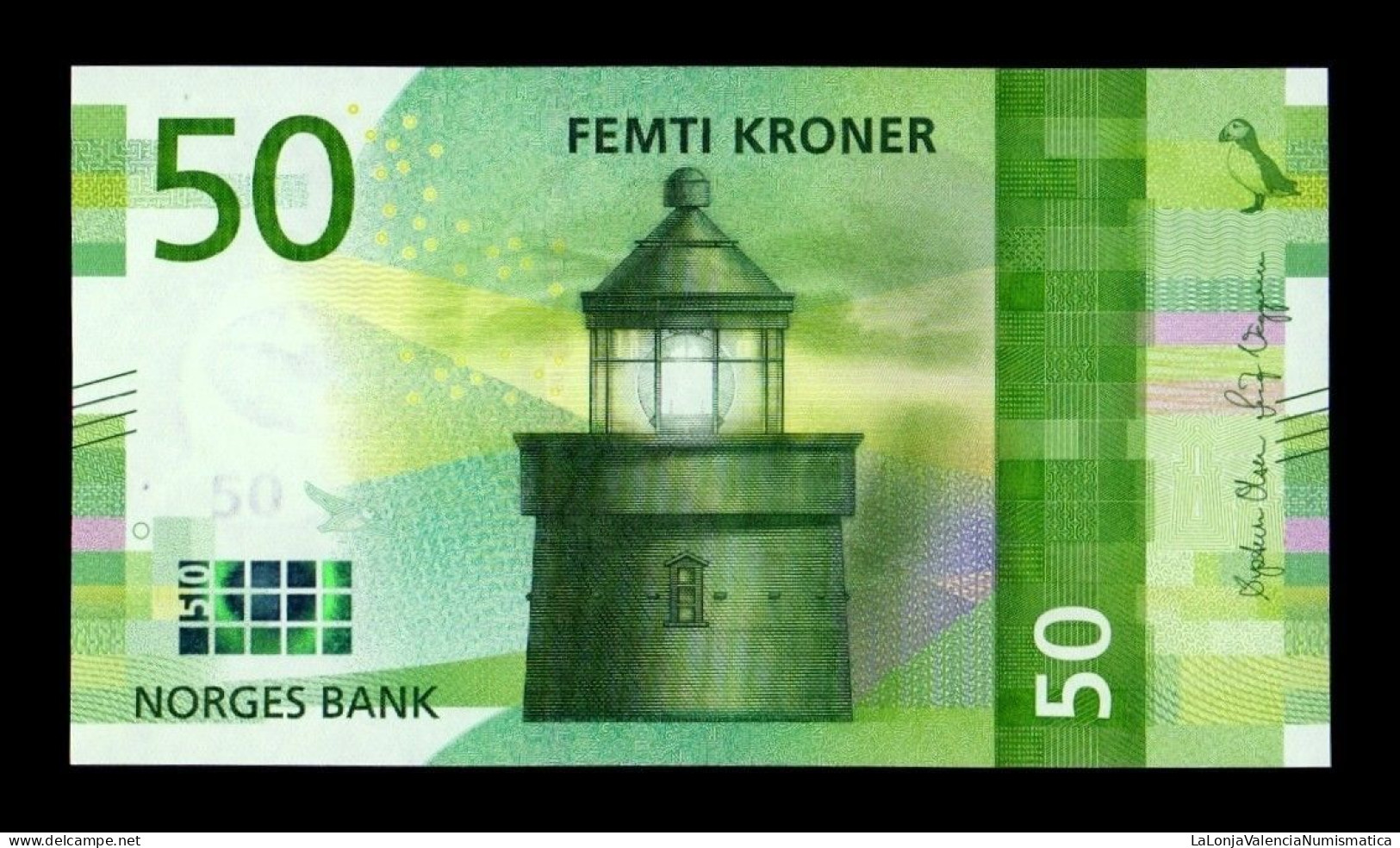 Noruega Norway 50 Kroner 2017 Pick 53 Sc Unc - Norvège