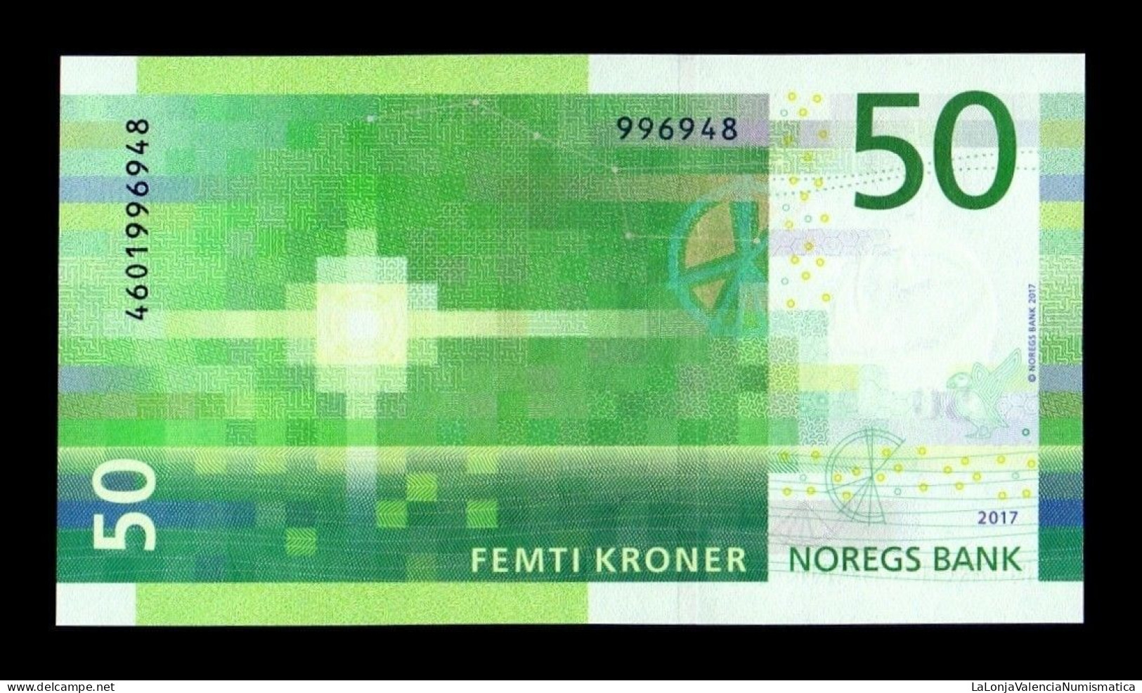 Noruega Norway 50 Kroner 2017 Pick 53 Sc Unc - Norway