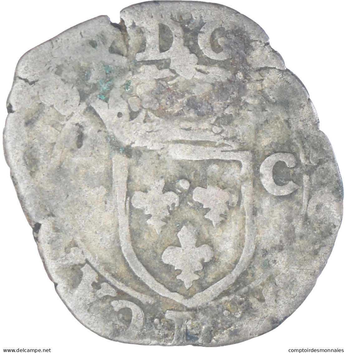 Monnaie, France, Charles X, Douzain, Date Incertaine, Lyon, 1st Type, TB - 1589-1610 Henry IV The Great