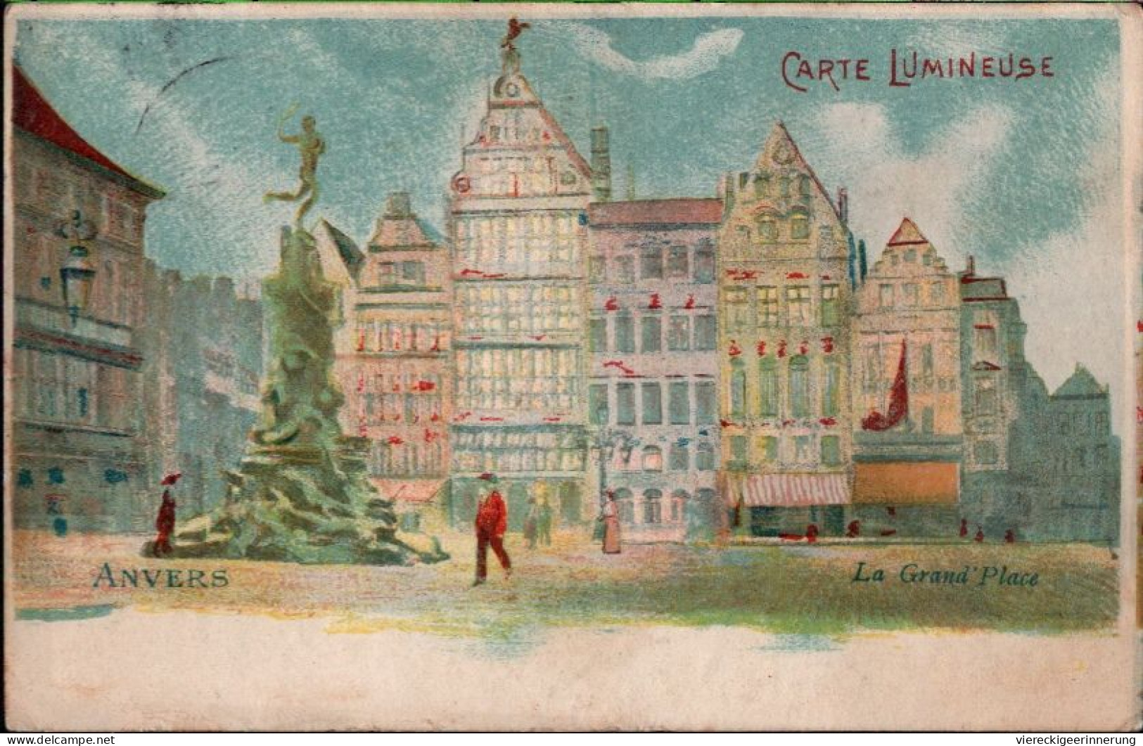 ! Alte Ansichtskarte , Feldpost 1914, Antwerpen, Anvers, Carte Lumineuse, Halt Gegen Das Licht Karte, Gel. N Mecklenburg - Antwerpen