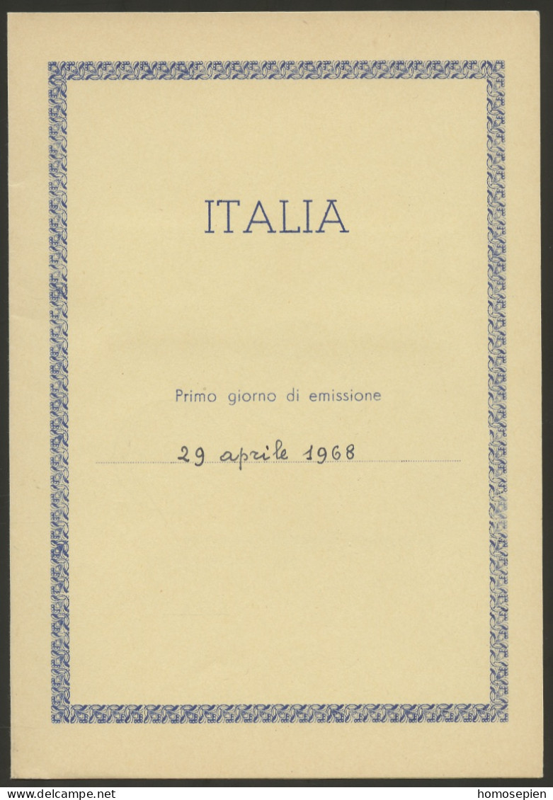Italie - Italy - Italien Document 1968 Y&T N°DP1010 à 1011 - Michel N°PD1272 à 1273 (o) - EUROPA - Format 130*185 - 1968