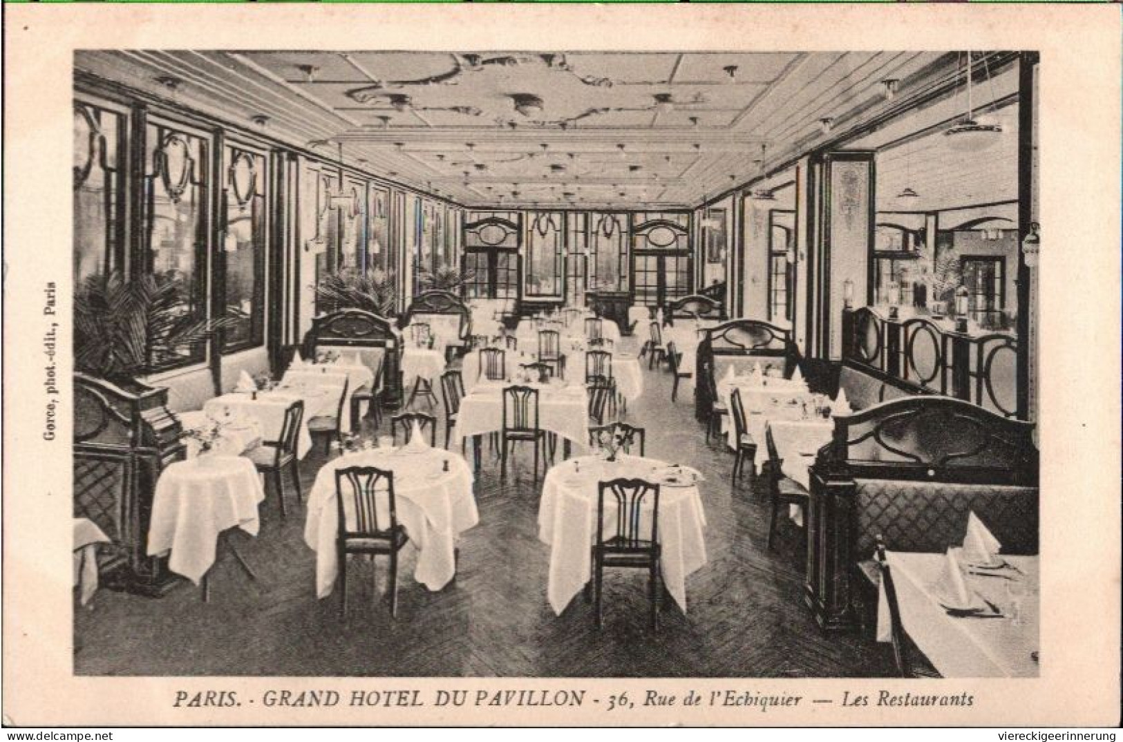 ! Cpa Paris, Grand Hotel Du Pavillon, 36, Rue De L' Echiquier, Restaurant - Cafés, Hôtels, Restaurants