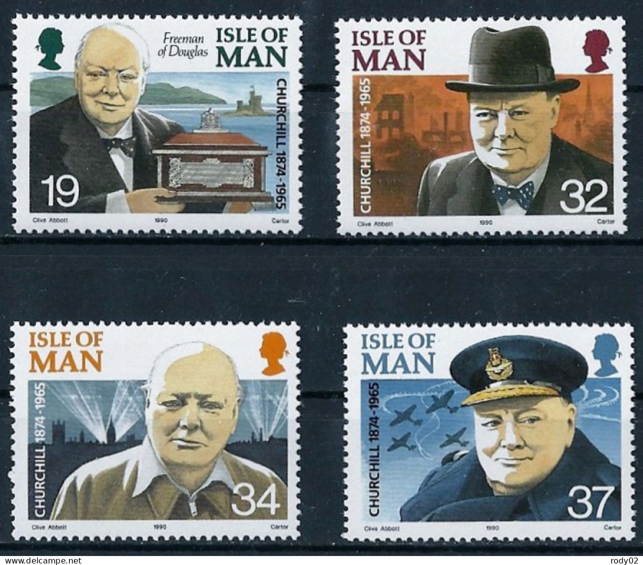 ILE DE MAN - CHURCHILL - N° 473 A 476 - NEUF** MNH - Sir Winston Churchill