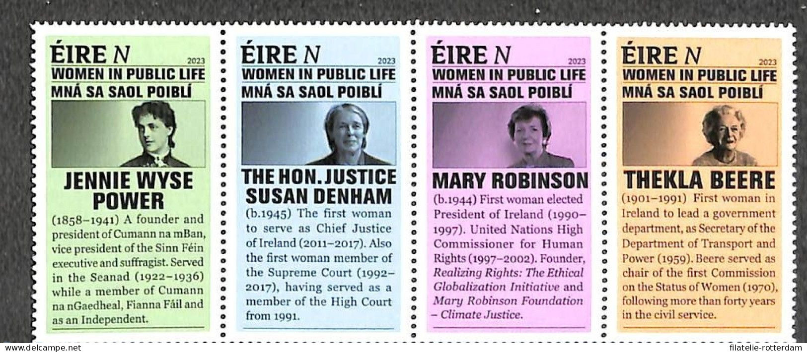 Ireland / Ierland - Postfris / MNH - Complete Set Women In Public Life 2023 - Unused Stamps