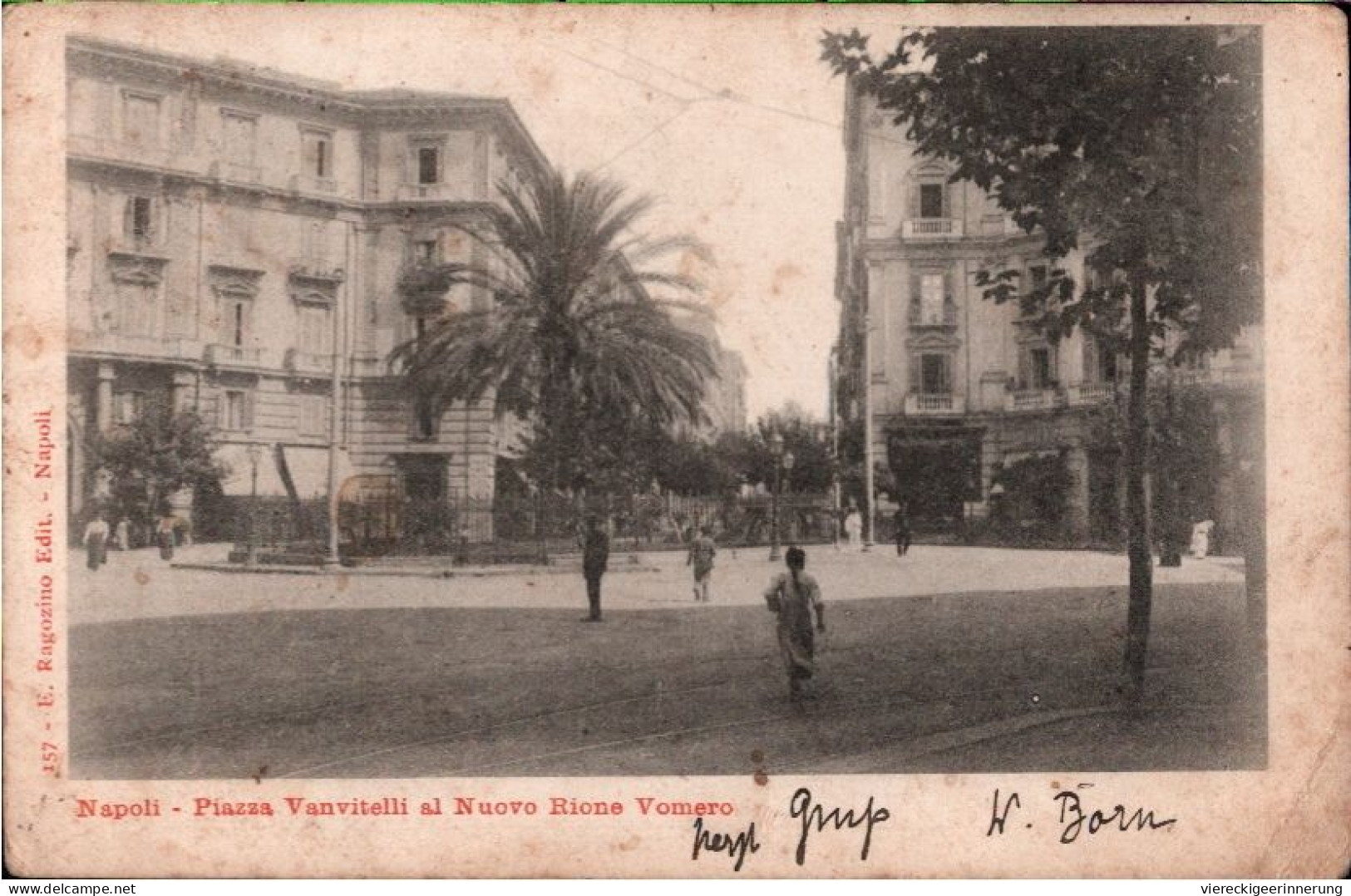 ! Alte Ansichtskarte Aus Neapel, Napoli, 1901, Gelaufen Nach Bobitz Mecklenburg Nachverwendeter Stempel - Napoli