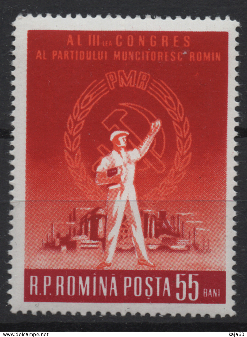 999 Romania, 1960 Congres PMR MNH - Nuevos
