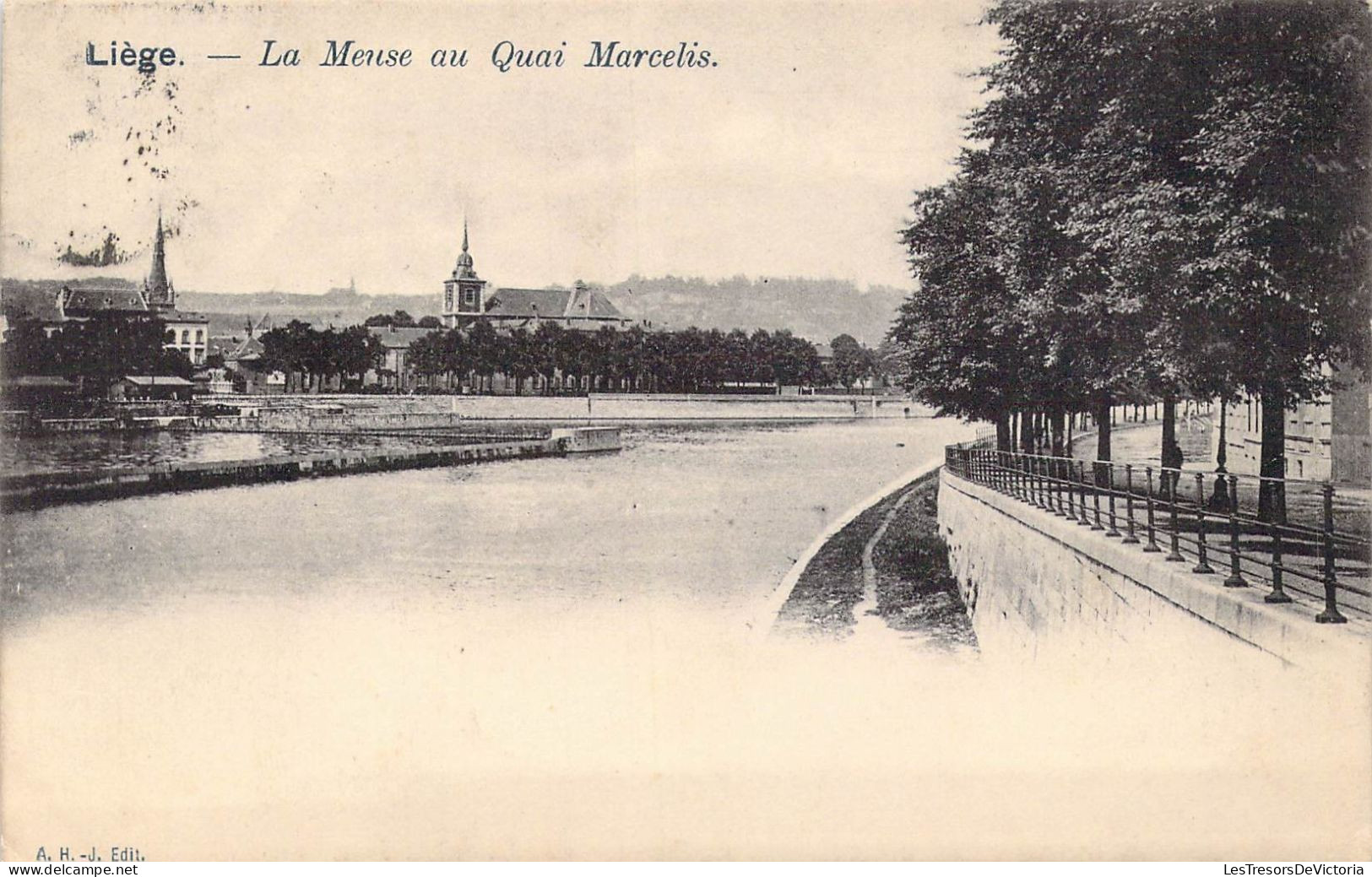 BELGIQUE - Liège - La Meuse Au Quai Marcelis - Carte Postale Ancienne - Liege