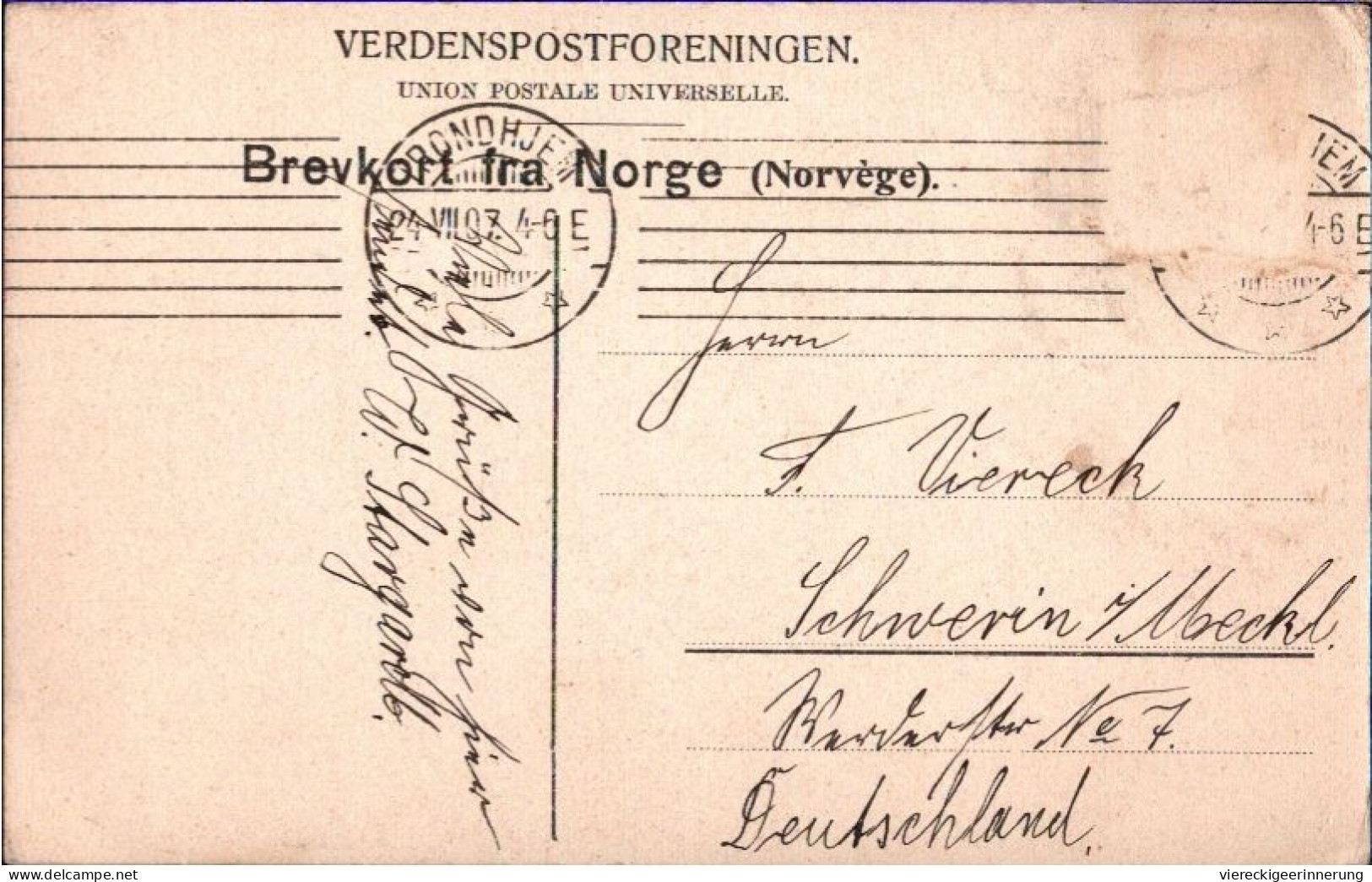 ! 1907 Alte Ansichtskarte Aus Trondheim, Trondhjem, Norwegen, Norway - Norway