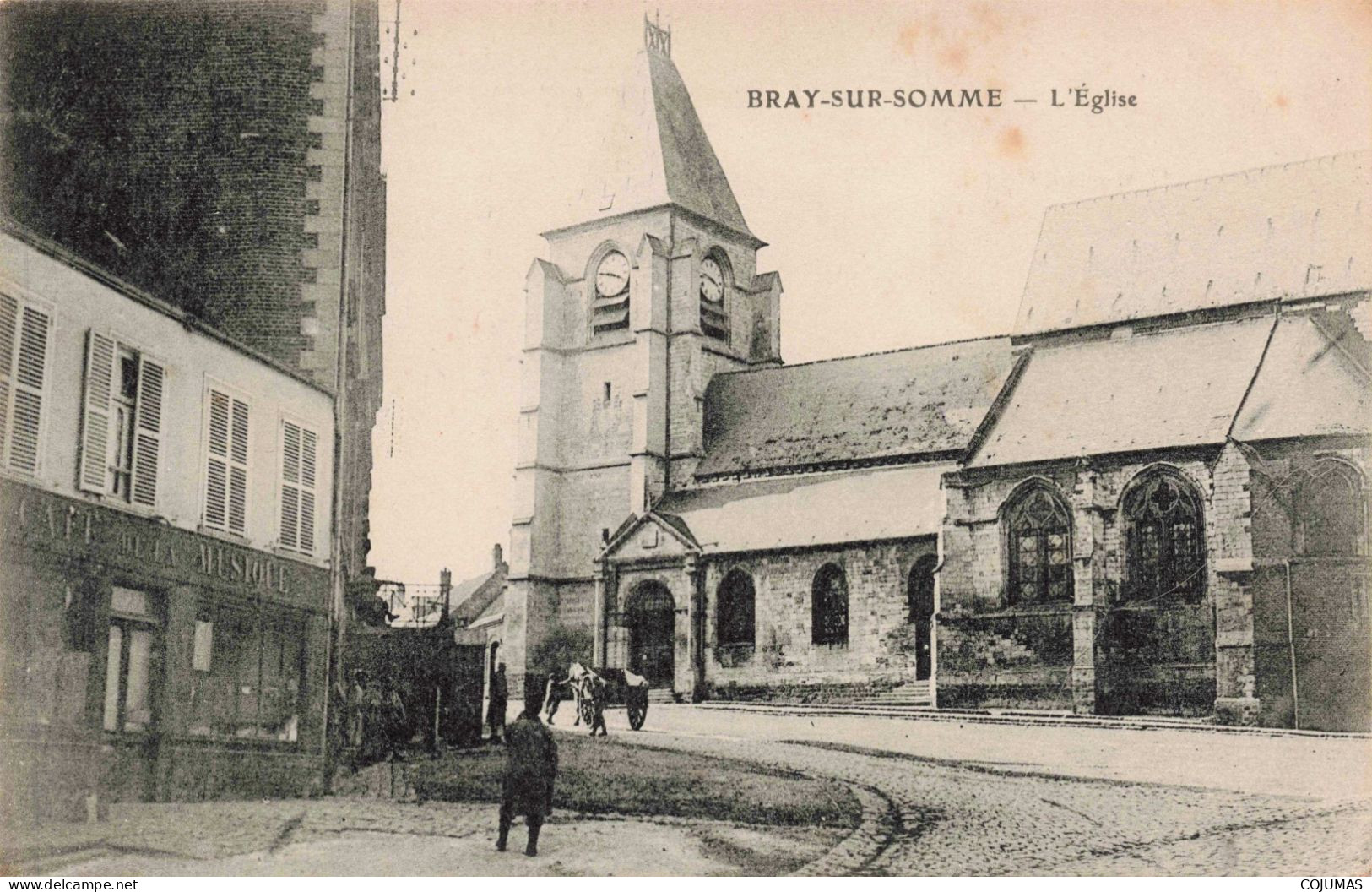 80 - BRAY SUR SOMME - S17510 - L'Eglise - Café De La Musique - L23 - Bray Sur Somme