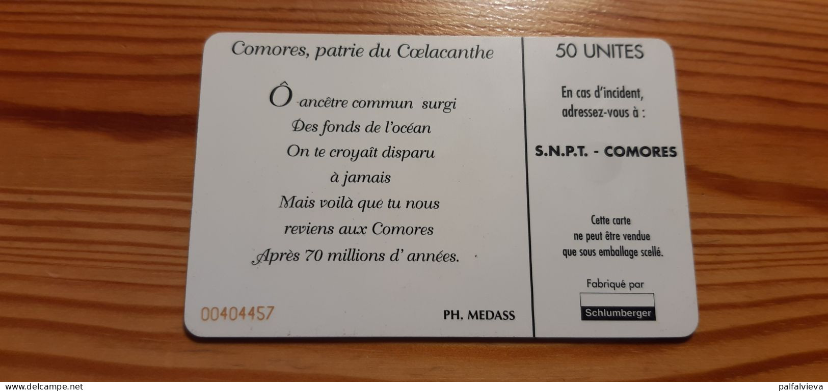 Phonecard Comoros - Fish - Komoren