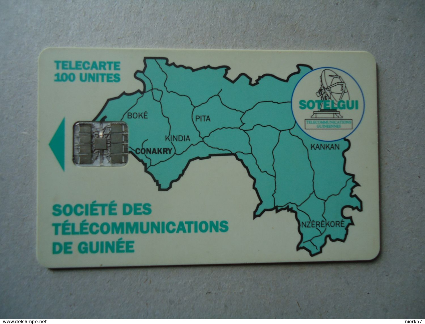 GUINEA GUINEE USED CARDS MAPS  2 SCAN - Guinee