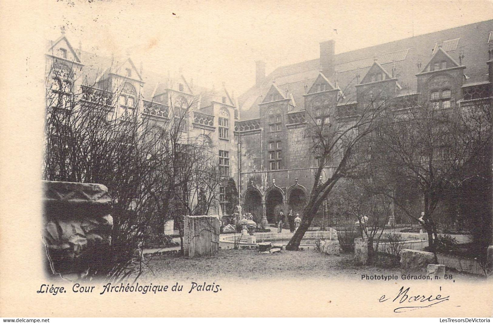 BELGIQUE - Liège - Cour Archéologique Du Palais - Carte Postale Ancienne - Liege