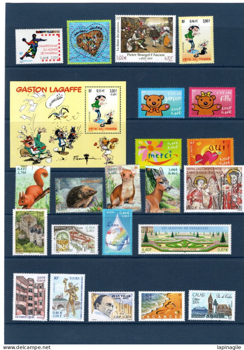 FR 2001 ANNEE COMPLETE NEUVE** MNH Moins Les Marianne 3417-8-9 - 2000-2009