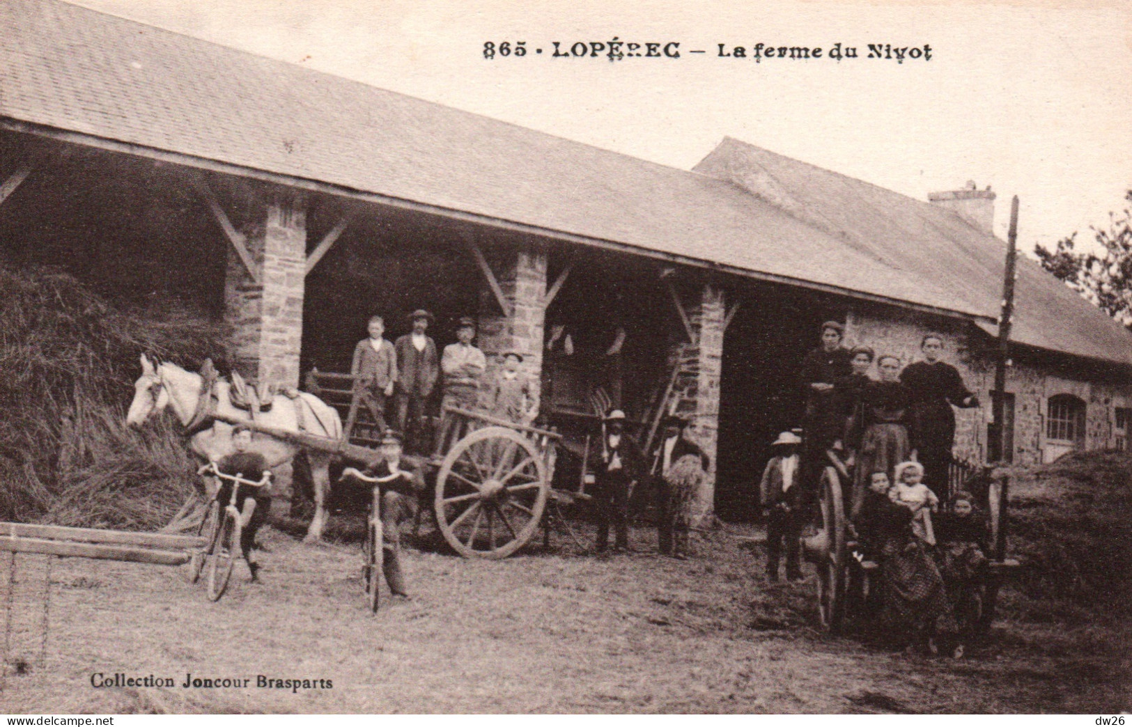 Lopérec (Finistère) La Ferme Du Nivot, Attelages - Collection Joncour - Carte N° 865 Non Circulée - Autres & Non Classés