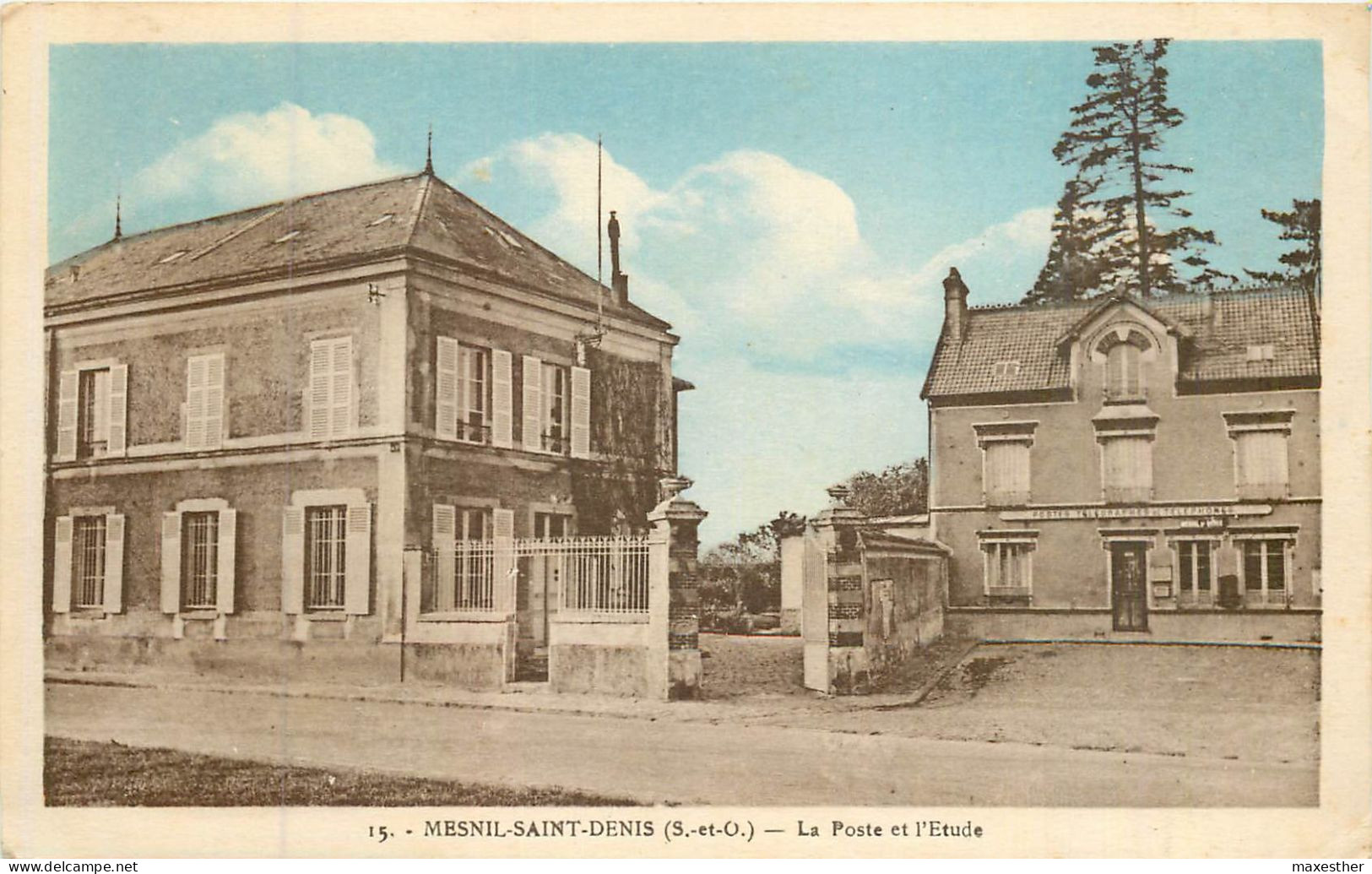 LE MESNIL ST DENIS La Poste Et L'Etude - Le Mesnil Saint Denis
