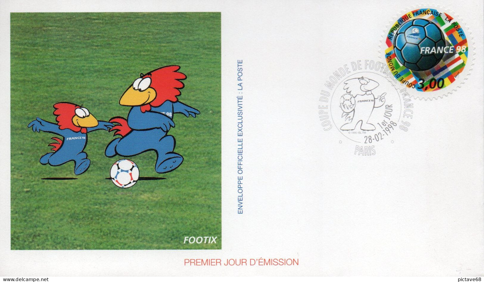 FRANCE / FDC/ ENVELOPPE PJ FOOTIX 1998 N° 3141 - 1990-1999