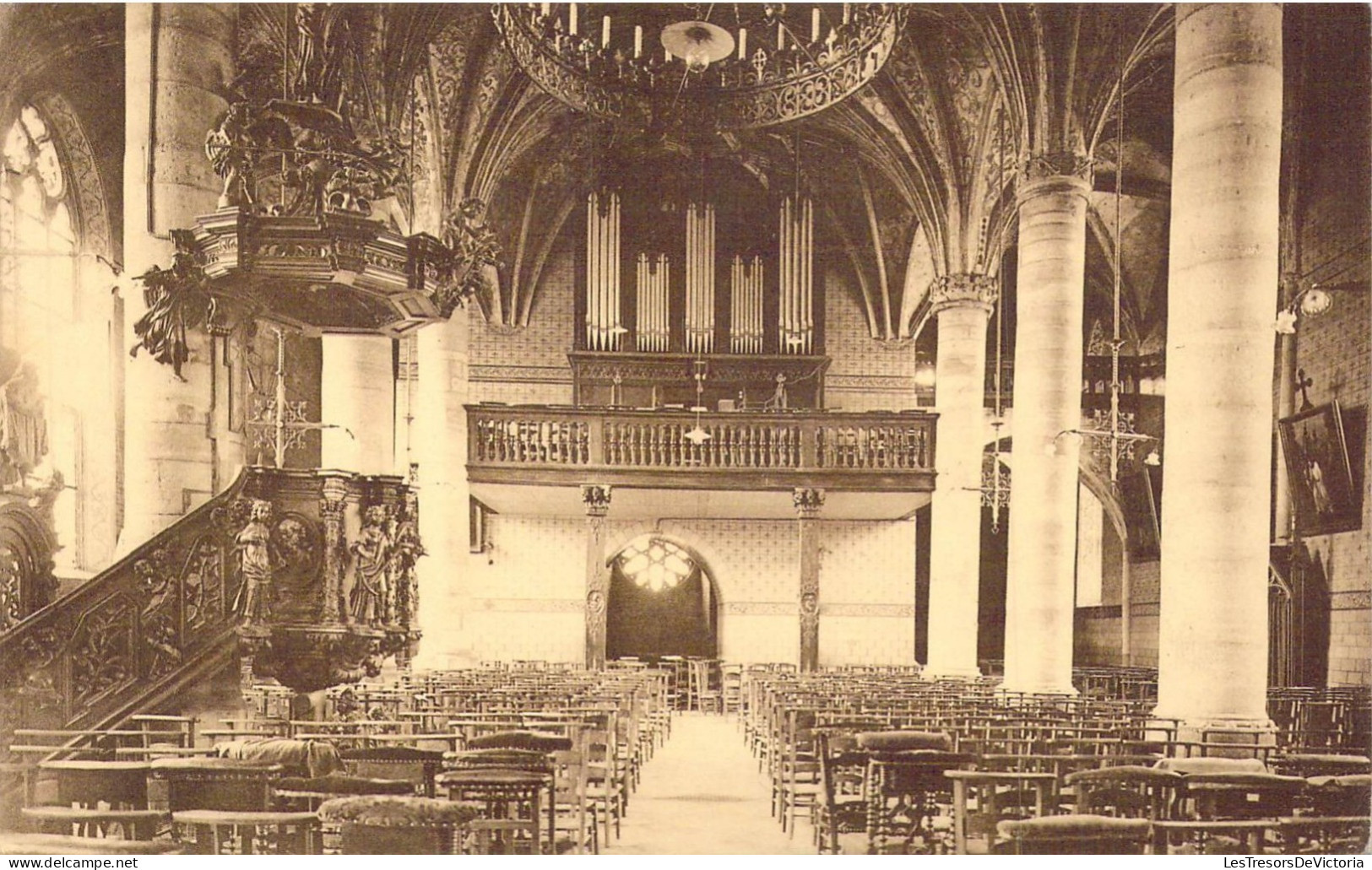 BELGIQUE - Bastogne - Intérieur De L'Eglise - Carte Postale Ancienne - Bastogne