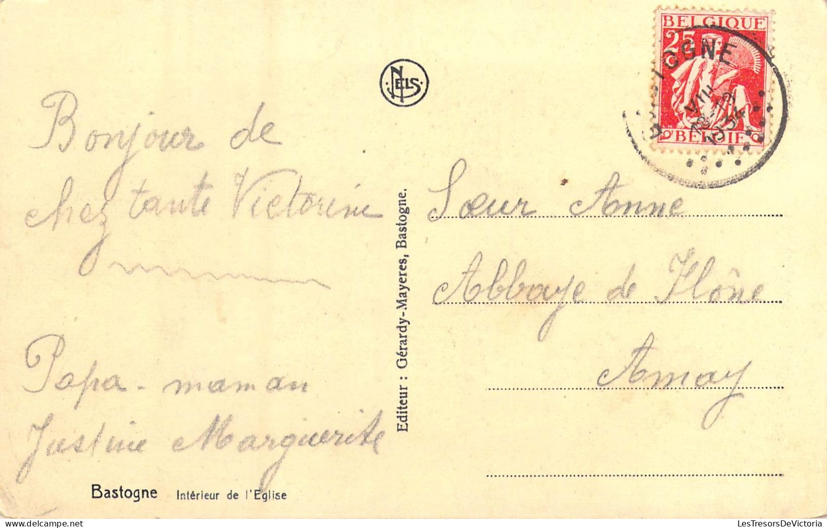 BELGIQUE - Bastogne - Intérieur De L'Eglise - Carte Postale Ancienne - Bastogne