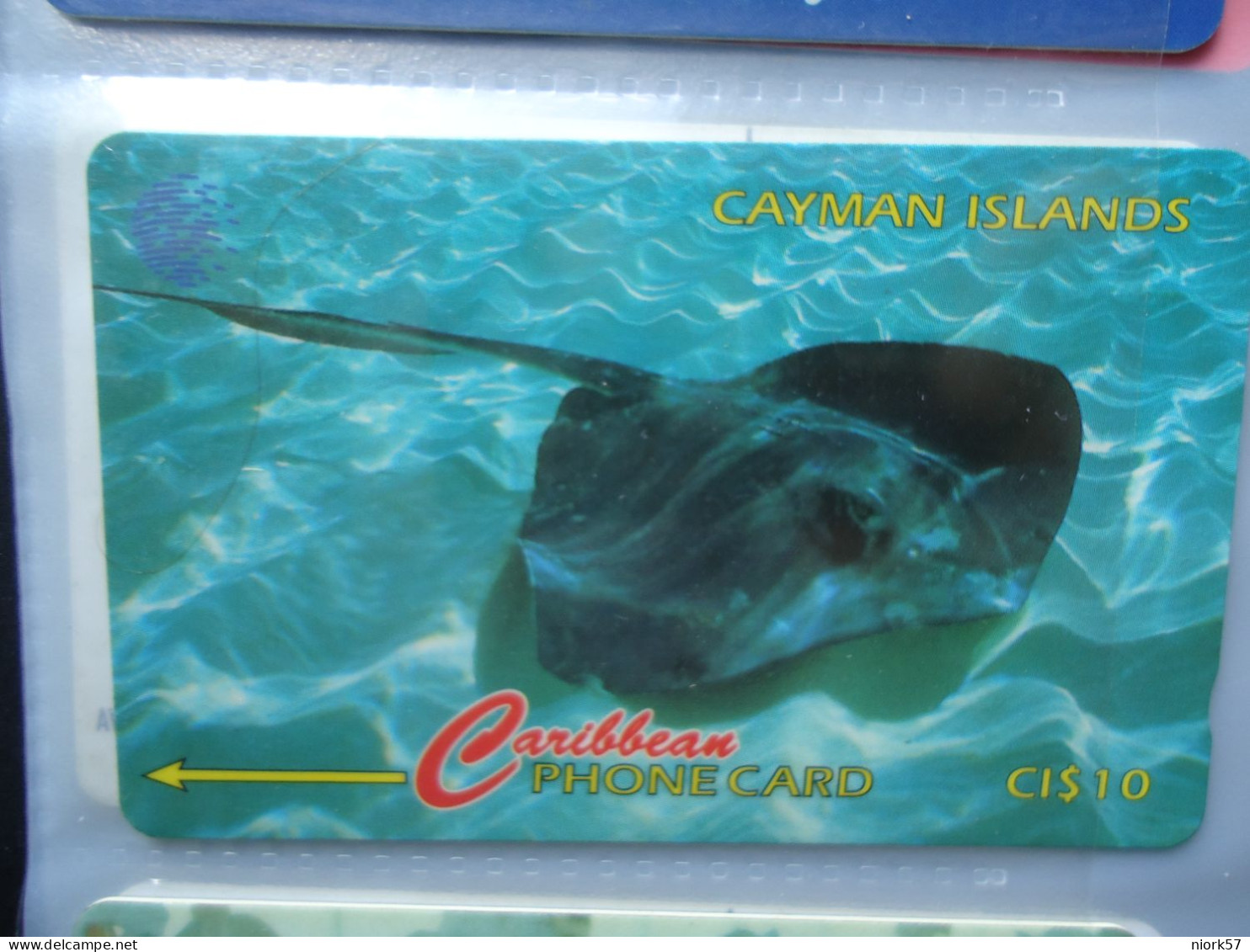 CAYMAN ISLANDS USED CARDS  FISH  FISHES  STINGRAY - Fish