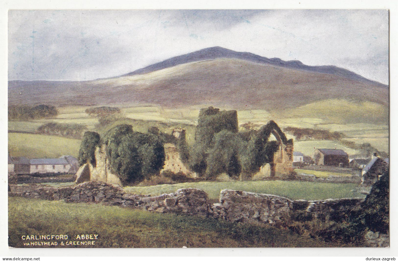 Carlingford Abbey Old Postcard Not Posted 230510 - Louth