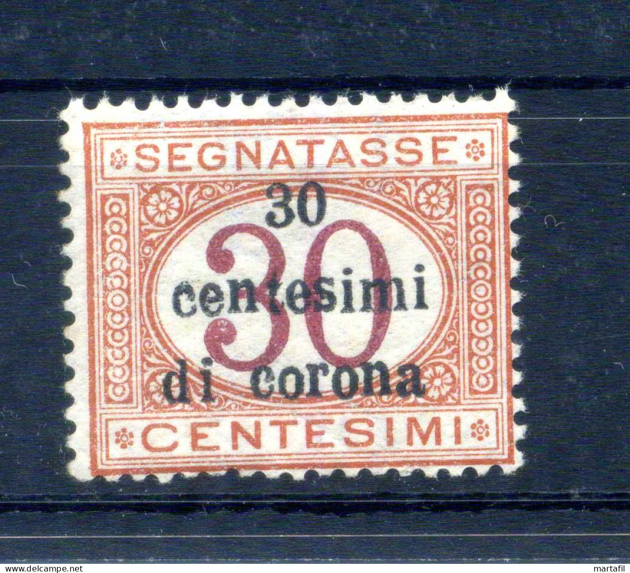 1919 TRENTO & TRIESTE SEGNATASSE Tax N.4 MNH **, Francobolli D'Italia Soprastampati, 30 Centesimi - Trentino & Triest