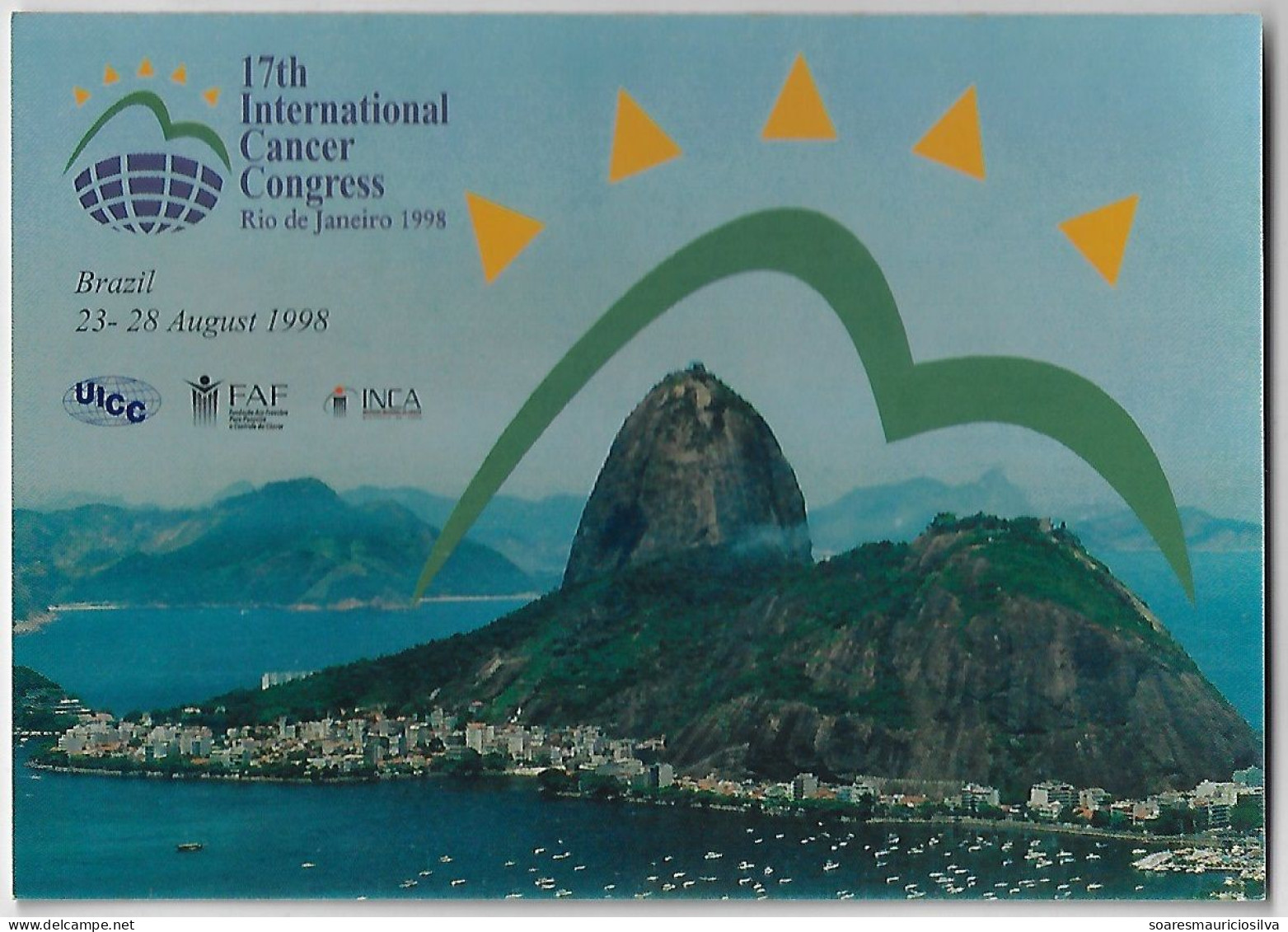 Brazil 1998 Postal Stationery Card BP-192 17th International Cancer Congress In Rio De Janeiro Health Desease Unused - Entiers Postaux