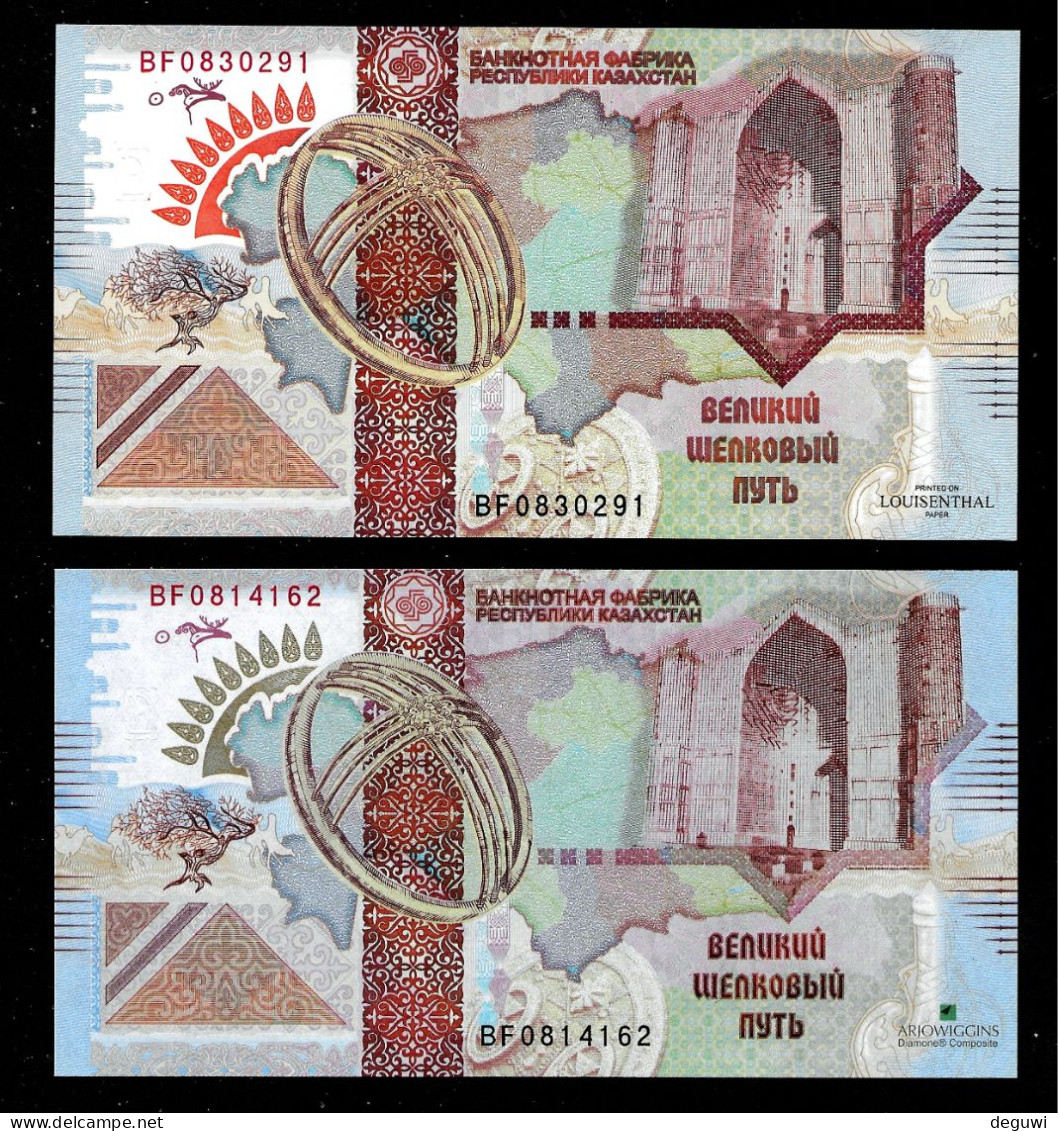 3 Diff. Test Notes GOZNAK 2008 From Kasachstan, UNC, CV = 45 $, 3 Colours - Kazakhstán