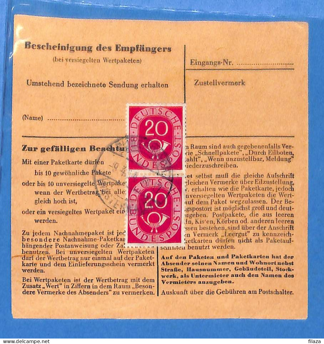 Allemagne Republique Federale 1954 Carte Postale De Puderbach (G18837) - Brieven En Documenten