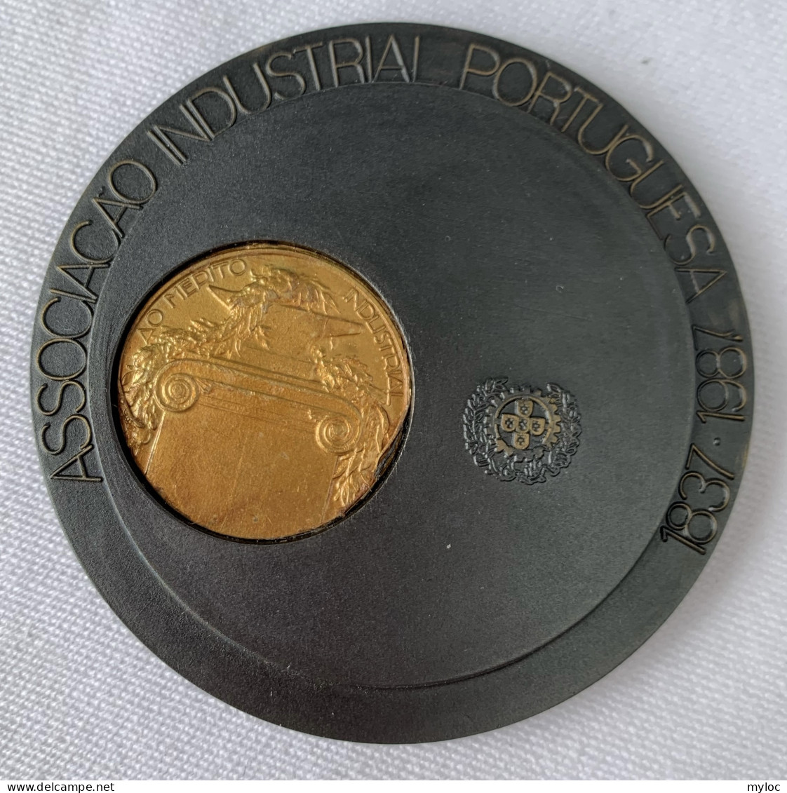 Médaille Bronze. Portugal. Associacao Industrial Portuguesa 1837-1987. - Professionals / Firms