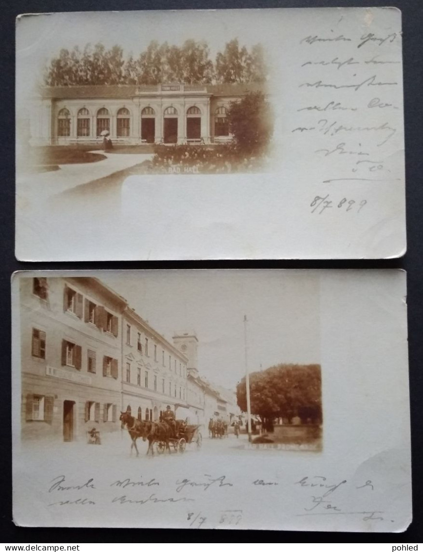 00126*AUSTRIA*BAD HALL*2x SEHR ALTE PHOTOKARTEN*1899 - Bad Hall