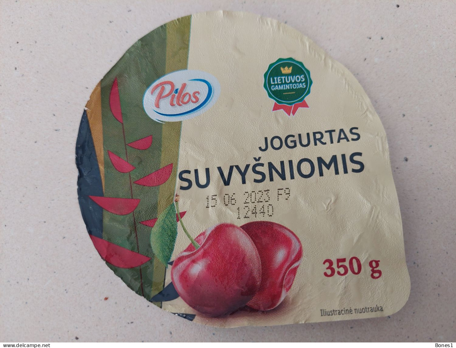 Lithuania Yogurt Top   2023 - Opercules De Lait