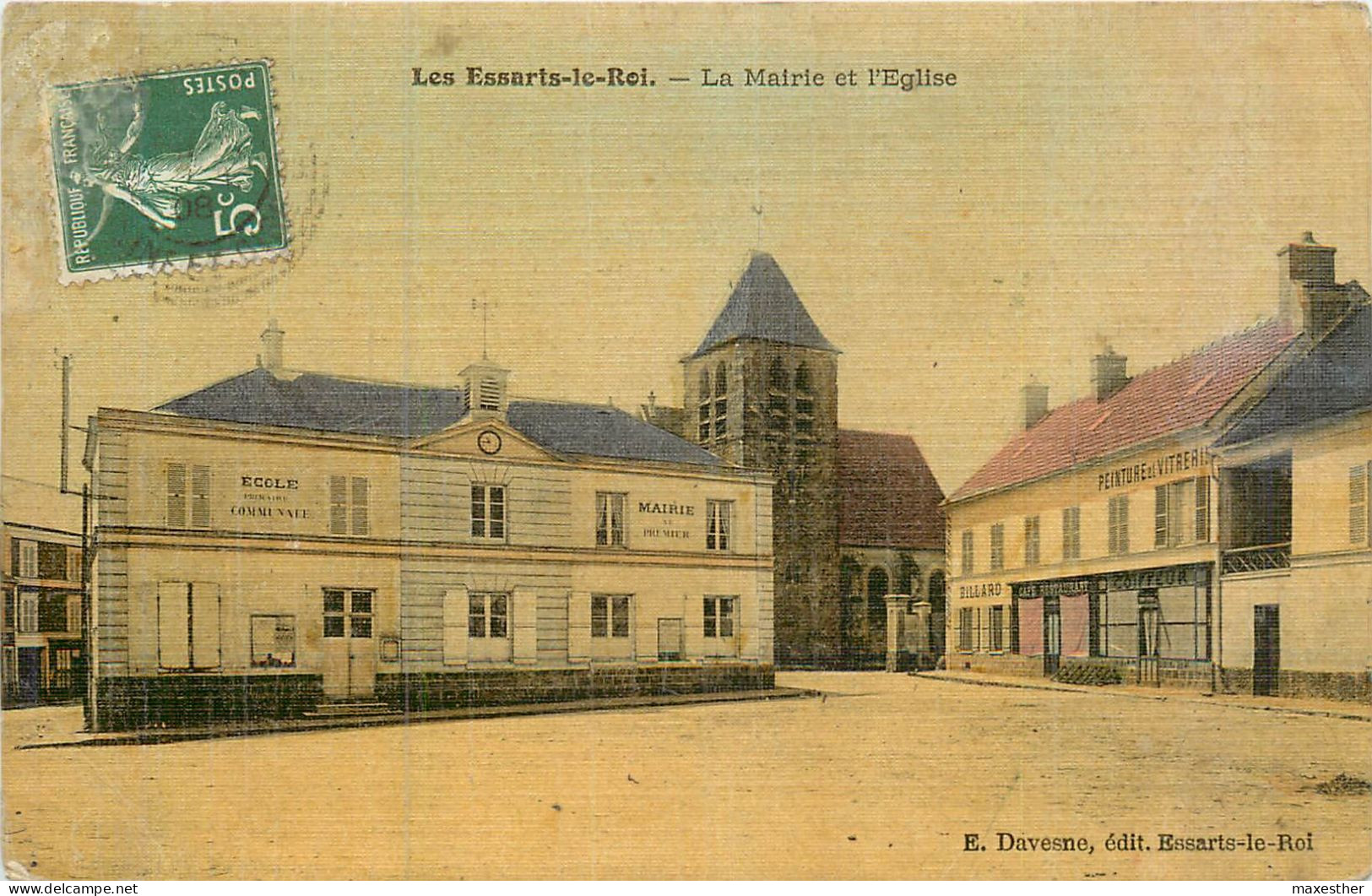 LES ESSARTS LE ROI  La Mairie Et L'église - TOILÉE COULEUR - Les Essarts Le Roi