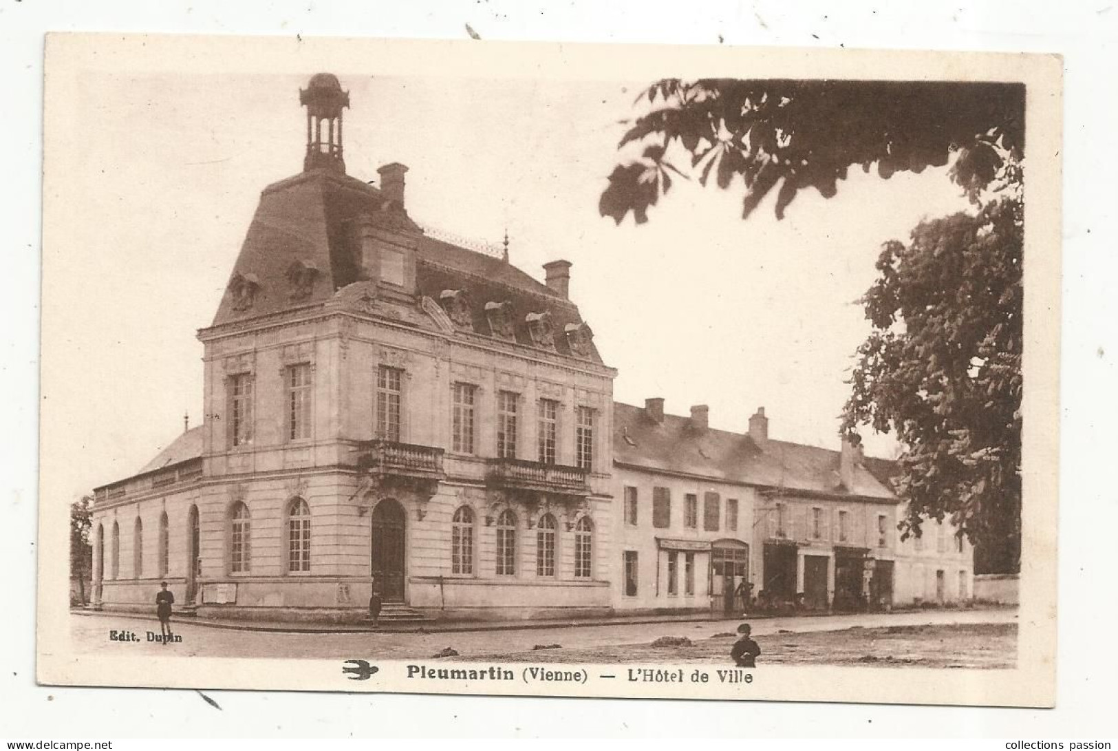 JC, Cp, 86, PLEUMARTIN, L'hôtel De Ville , Vierge - Pleumartin