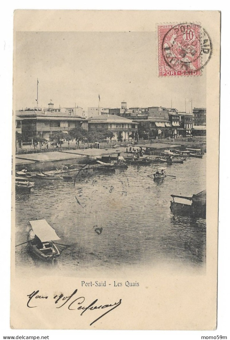 Port Said 1905 .Mouchon 10c. Les Quais - Briefe U. Dokumente