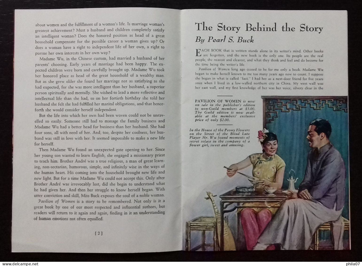 Wings - The Literary Guld Review December 1946 - 'Pavilion Of Women' By Pearl S. Buck / 9 Images - Linguistica