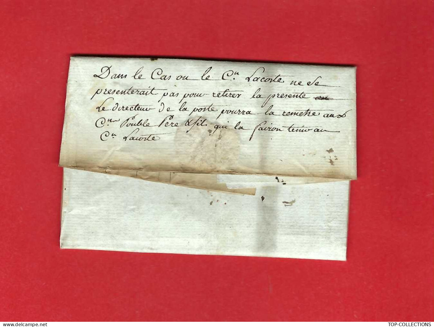 NEGOCE COMMERCE 1795 BORDEAUX   LETTRE Par Marie Lacoste épouse  à Son Mari  Lacoste Négociant  Se Trouvant à Dax - ... - 1799