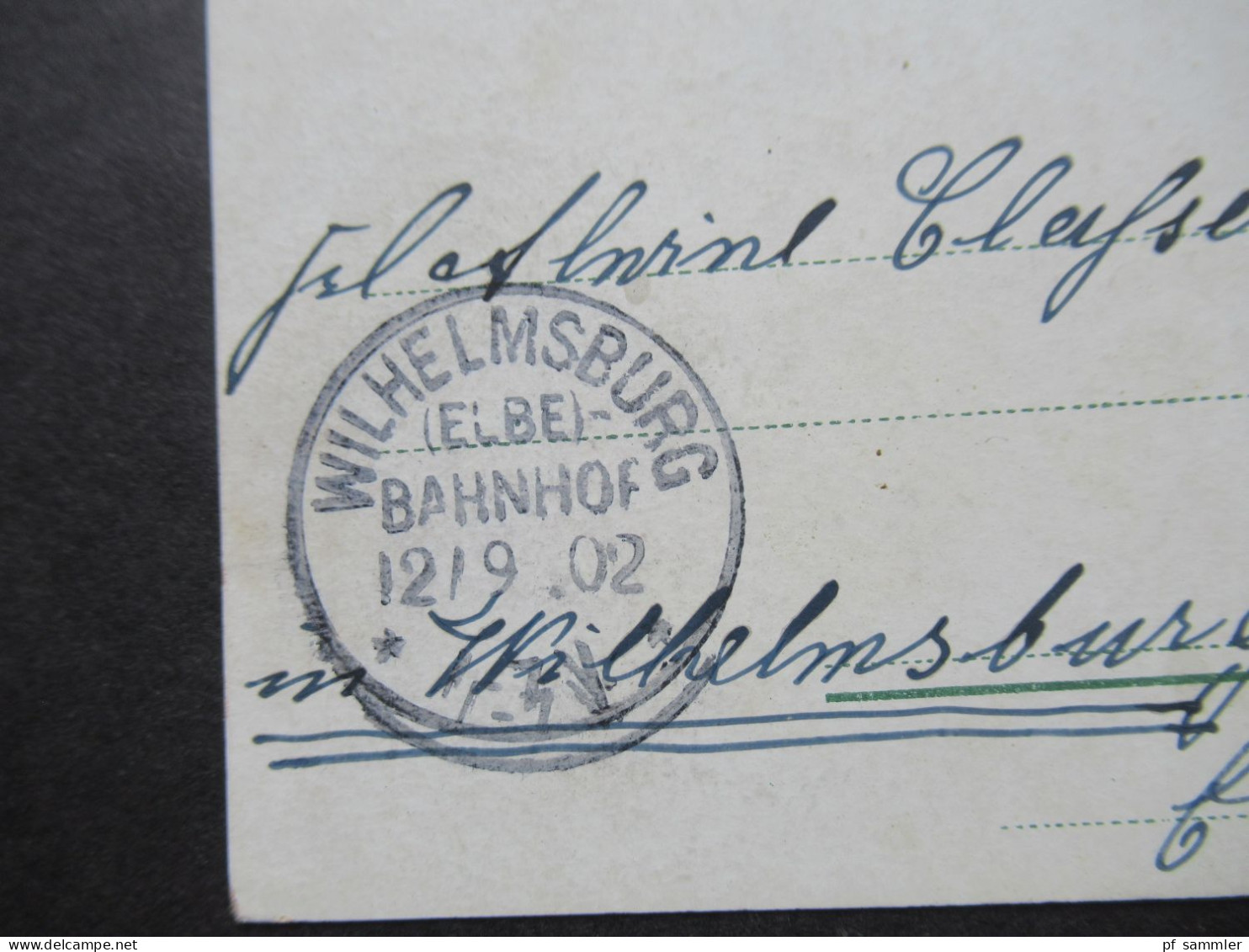 DR 1902 Künstlerkarte Blumen / Gruß Aus...mit Ank. Stempel K1 Wilhelmsburg (Elbe) Bahnhof - Souvenir De...