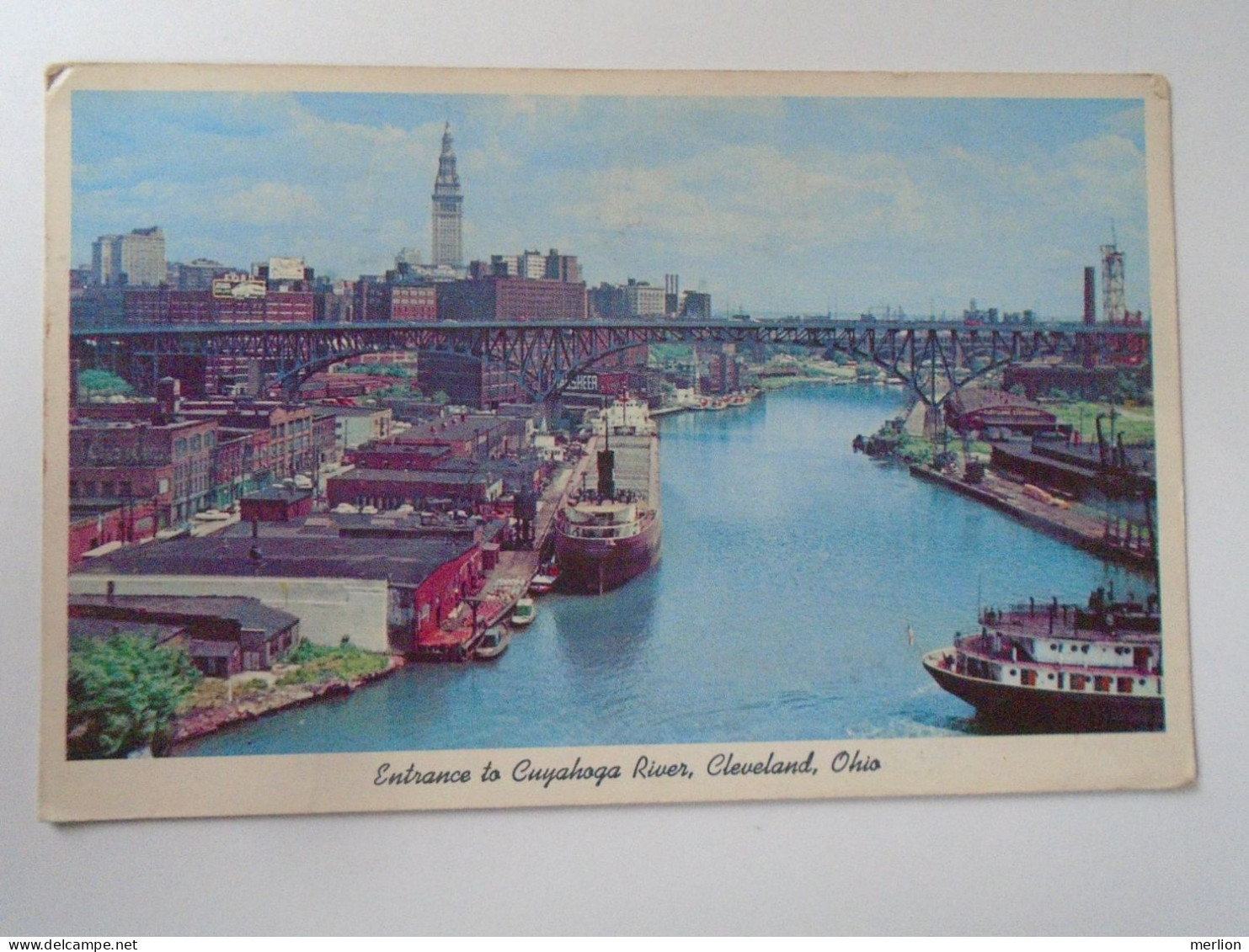 D195675  Cleveland, Ohio -Entrance To Cuyahoga River  1962 Sent To Hungary - Cleveland