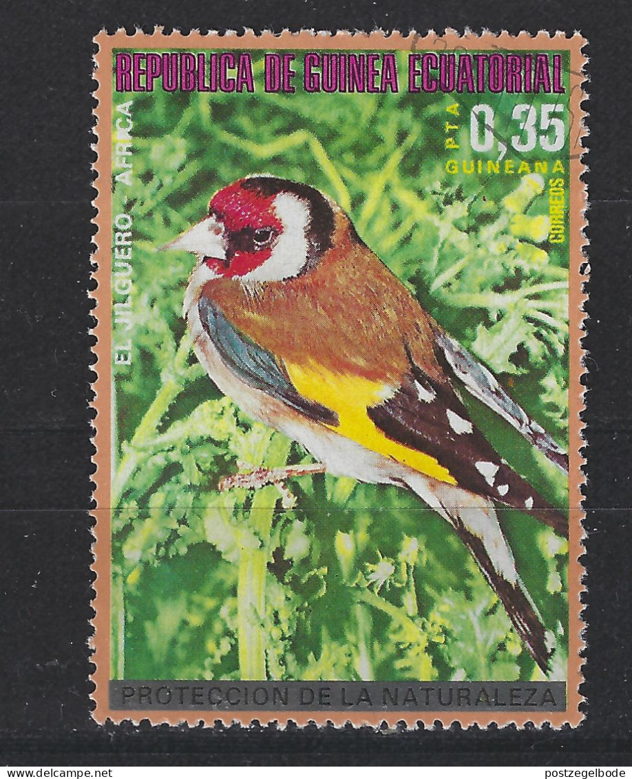 Guinea Ecuatorial Used ; Putter Goldfinch Chardonneret Jiguero Vogel Bird Ave Oiseauu - Moineaux