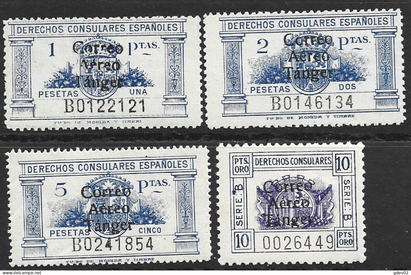 TA147SCSF-L4432PC-TESPservic.Maroc.Marocco.TANGER ESPAÑOL.CONSULARES AEREOS.1926  (Ed 147/0**) Sin Charnela.RARO - Servizi